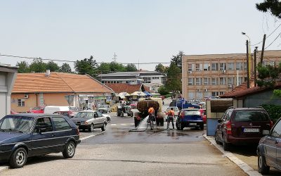 Прање улица у Книћу и Гружи